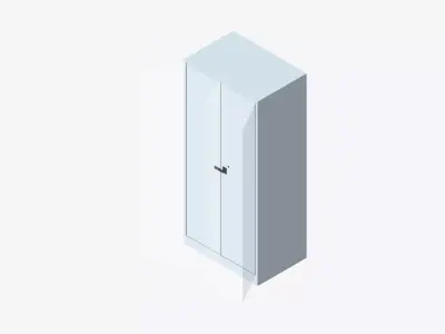 Cabinet - Metal - Locka - Combination Low-poly 3D model