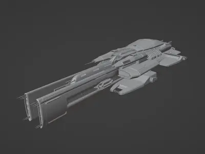 SpaceShip 3D model PBR