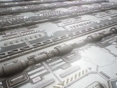 PBR Sci-Fi Texture Pack 01 Low-poly 3D model