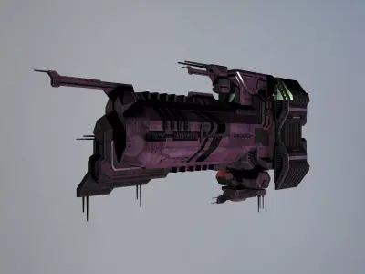 Command Spaceship - CXC Low-poly 3D model
