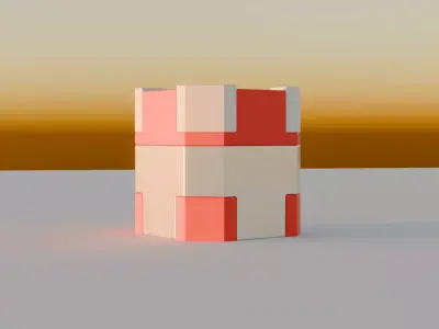 low-poly sci-fi crate Low-poly 3D model