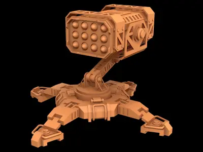 Missile Launcher 1 - Clay 3D model