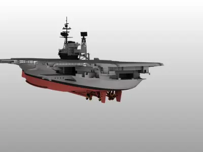USS MIDWAY CV41 Aircraft carrier print ready model 3D print model