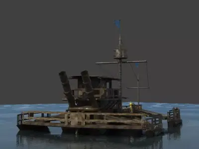 Post Apocalyptic Boat 3D model