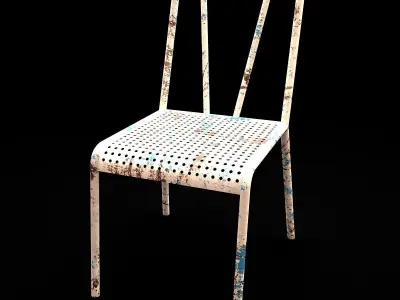 Old Metal Chair 3D model