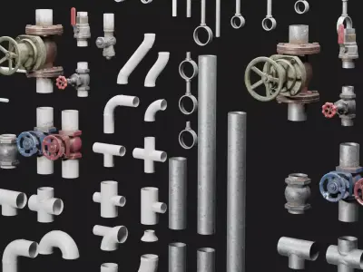 Modular Pipes Collection - Low-Poly 3D Assets Low-poly 3D model