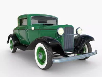 1932 Ford Model 18 Coupe Low-poly 3D model