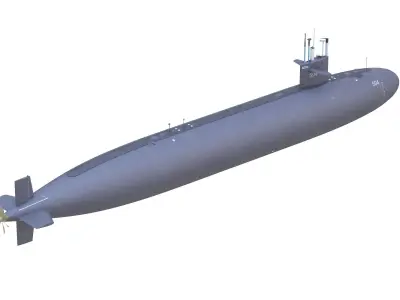 USS Permit SSN-594 3D model