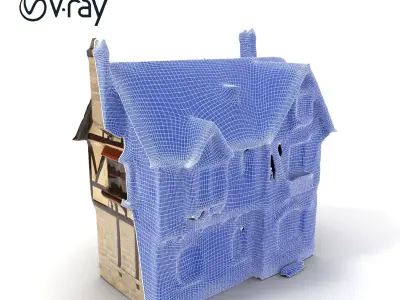 Vintage Tudor House D Model Pack Low-poly 3D model