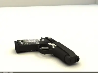 GUN lowpoly Low-poly 3D model buy
