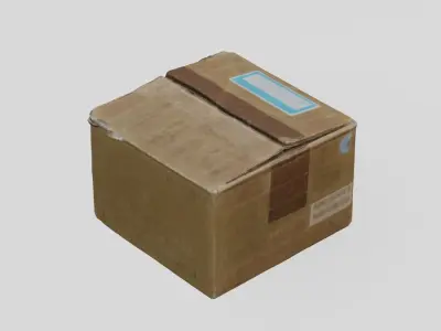 Card Box 2 Modern 3D scan PBR 4K textures Low-poly 3D model