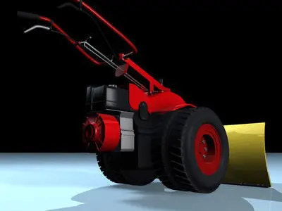 snowblade snow blower 3D model