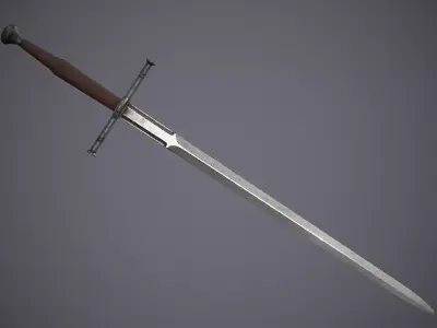 Espadon sword Low-poly 3D model