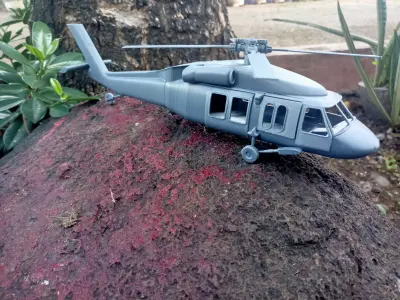 Helicopter black hawk miniature 3D print model
