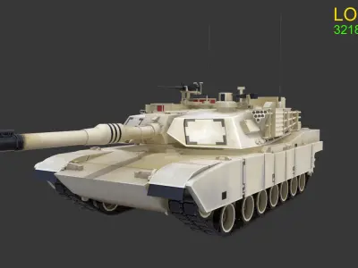 Asset - Army - Tank - M1A2 Low-poly 3D model