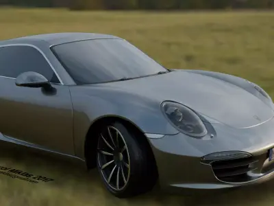 porschee free model Free low-poly 3D model