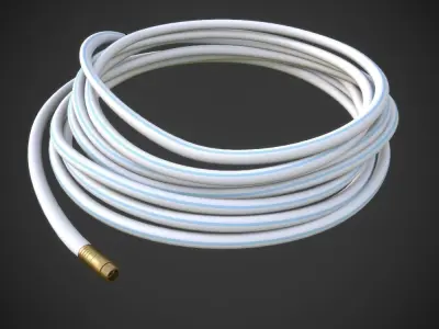 White Marine Hose 3D model