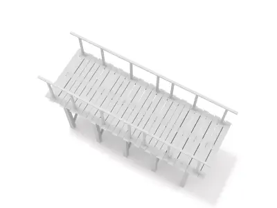 White Bridge 3D model