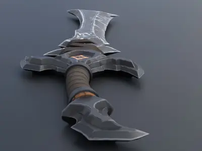 Low Poly Pbr Sword Low-poly 3D model