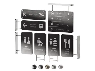 Airport Navigation Set 01 3D model