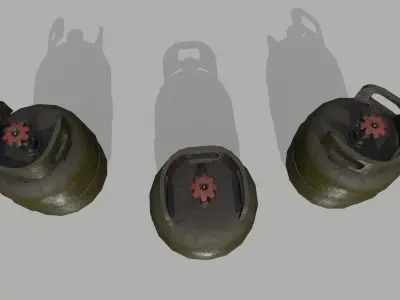 Propane Tank Low-poly 3D model 6