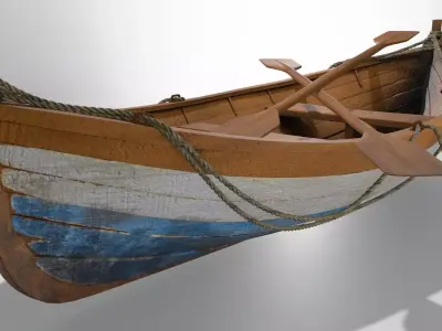 Realistic Raw Boat 3D model