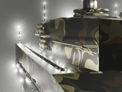 Leopard 2a4 tank 3D model