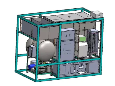 High-Quality 3D Model of Industrial Wastewater Treatment System 3D model