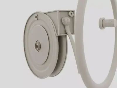 Industrial Factory Wall Mounted Hose Reel for 3D print 3D model