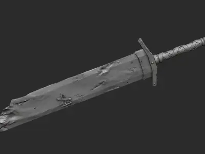 Swordw Zbrush HighPoly 3D model 3D model 3D model