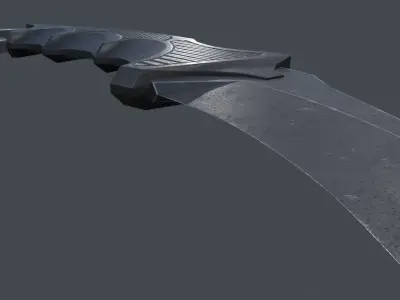 Karambit knife Low-poly 3D model 4