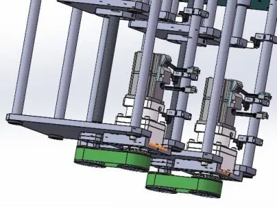 The lifting of stacking platform mechanism 3D model