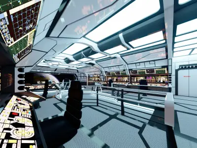 Sci Fi Interior Low-poly 3D model