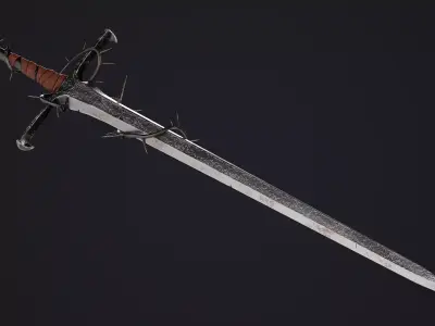 Lords of the Fallen Templar Sword  Low-poly 3D model