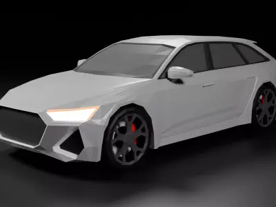 Audi RS6 lowpoly Low-poly 3D model