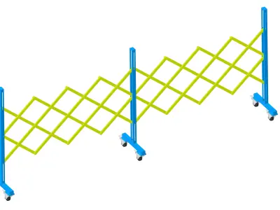 Folding Fence Free 3D model purchase