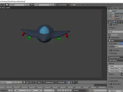 Space Ship Free low-poly 3D model buy