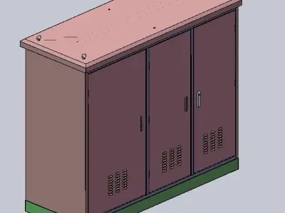 Outdoor Cabinet 1820x2050x800 3D model