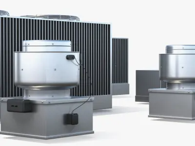  Rooftop Ventilation System with Dual Fans 