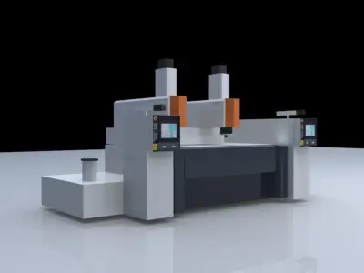 NC machining 3D model