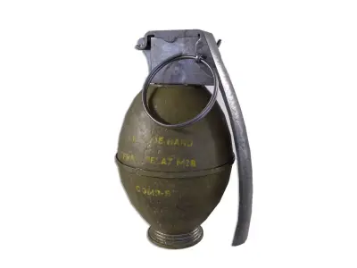 Grenade M-26 with PBR material  Low poly  Game ready Low-poly 3D model