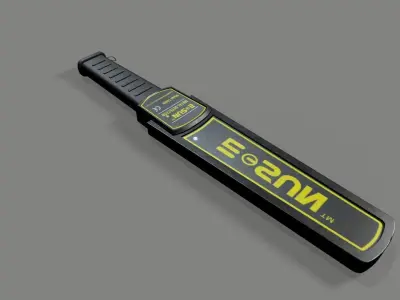 metal detector Low-poly 3D model