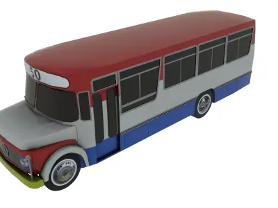 Argentinean Colectivo Low-poly 3D model