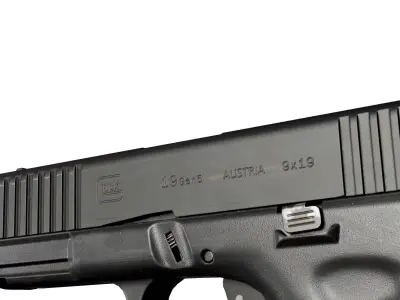 Glock 19 gen 5 Game ready Low-poly 3D model