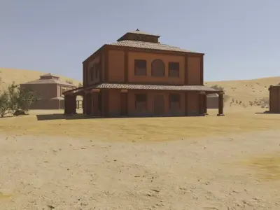 Desert Oasis Village 3D model