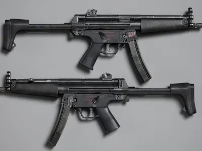 MP5 SMG Low-poly 3D model get