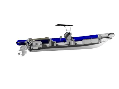 10 m leght RHIB  3D model