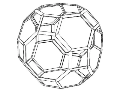 Wireframe Great Rhombicuboctahedron 3D print model