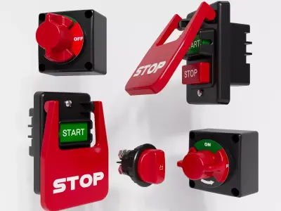 button switch 3D model