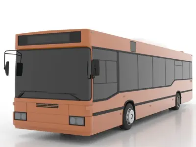 Mercedes-Benz O405N2U Low Low-poly 3D model